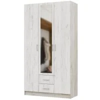 Шкаф 3-х створчатый Гармония ШК-601 М дуб крафт белый/дуб крафт серый