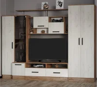 Гостиная Оскар-5 дуб крафт табачный/дуб крафт белый