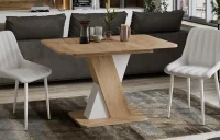 Стол обеденный раздвижной Люксембург тип 3 дуб крафт золотой/белый