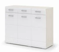 Комод Симба дуб белфорт/белый глянец Комод Симба дуб белфорт/белый глянец