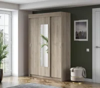 Шкаф-купе Бассо дуб крафт серый