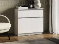 Комод Челси 800 (1 ящик 2 двери) белый/белый глянец Комод Челси 800 (1 ящик 2 двери) белый/белый глянец