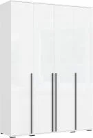 Шкаф 4-х створчатый Норд 1600 белый/белый глянец