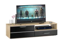 Тумба под ТВ Ларго 1.4 дуб сонома/чёрный глянец