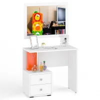 Стол косметический Камелия с зеркалом белый Стол косметический Камелия с зеркалом белый