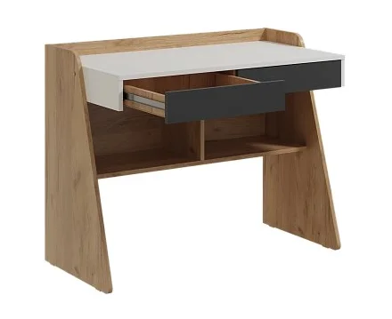 Стол письменный Омега-3 дуб золотистый/антрацит/белый