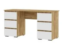 Письменный стол Хелен ПС-02 дуб крафт золотой/белый