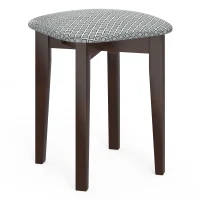 Табурет Мерлин-2 орех, ткань атина серебро