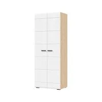 Шкаф 2-х створчатый Либерти ШК-02 дуб сонома/белый глянец