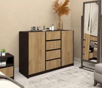 Комод Флоренция венге/дуб крафт золотой Комод Флоренция венге/дуб крафт золотой