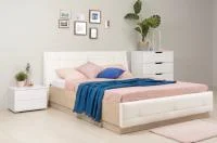 Кровать Муссон 11.28 с подъемным механизмом белый/дуб эндгрейн элегантный Кровать Муссон 11.28 с подъемным механизмом белый/дуб эндгрейн элегантный