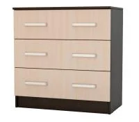 Комод Бася 3 ящика венге/дуб беленый Комод Бася 3 ящика венге/дуб беленый