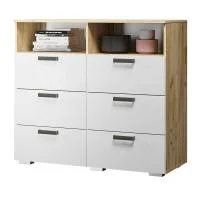 Комод Азаро крафт/белый глянец Комод Азаро крафт/белый глянец