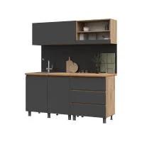 Кухня Хелен 1,7 дуб крафт золотой/графит Кухня Хелен 1,7 дуб крафт золотой/графит