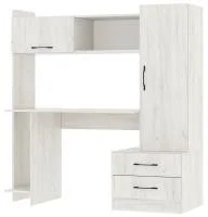 Стол компьютерный ПКС-7 дуб крафт белый