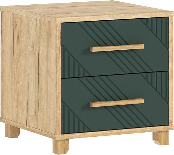 Тумба прикроватная Ирис браш мени грин/дуб крафт (2 шт) Тумба прикроватная Ирис браш мени грин/дуб крафт (2 шт)
