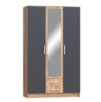 Шкаф 3-х створчатый Мартина дуб крафт/графит