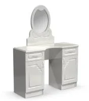 Стол туалетный Гармония с зеркалом белый глянец Стол туалетный Гармония с зеркалом белый глянец