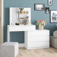 Стол косметический с подсветкой 110 белый Стол косметический с подсветкой 110 белый