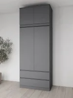 Шкаф распашной с антресолью Мори МШ 900.1+МА 900.1 графит