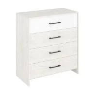 Комод Дублин КМ4Я-800 дуб крафт белый/белый Комод Дублин КМ4Я-800 дуб крафт белый/белый