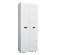 Шкаф 2-х дверный Нэнси NEW белый/белый глянец