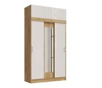 Шкаф с антресолью Роджина дуб крафт/белый глянец