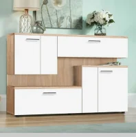 Тумба под ТВ С-1 1400 дуб сонома/белый