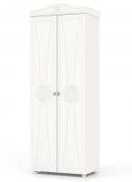 Шкаф Онега ШК-31 дуб беленый/белый вельвет