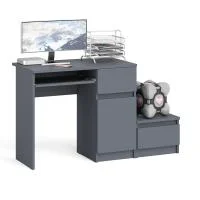 Комплект Мори Стол компьютерный МС-1 правый + Тумба ТПМ 400.1 графит