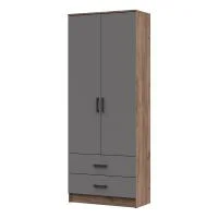 Шкаф Машенька ШК-202 дуб крафт табачный/серый графит