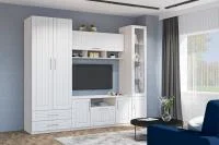 Модульная гостиная Аллегро-9 Прованс бодега белая/сандал белый