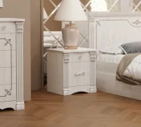 Тумба прикроватная Ольга-1Н белый экспо/анкор светлый Тумба прикроватная Ольга-1Н белый экспо/анкор светлый