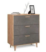 Комод Эго К-3 (НГ) дуб крафт золотой/камень темный Комод Эго К-3 (НГ) дуб крафт золотой/камень темный