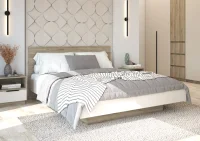 Кровать Бохо КР-001 дуб крафт серый/кашемир Кровать Бохо КР-001 дуб крафт серый/кашемир