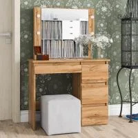 Стол косметический с подсветкой Сура дуб вотан Стол косметический с подсветкой Сура дуб вотан