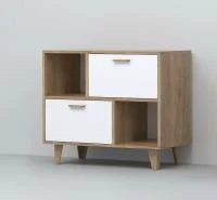 Тумба Эго Т-1 (НГ) дуб крафт золотой/белый глянец