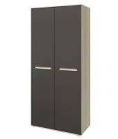 Шкаф 2-х дверный Ким дуб сонома/графит