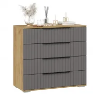 Комод Хилтон дуб крафт золотой/графит матовый Комод Хилтон дуб крафт золотой/графит матовый