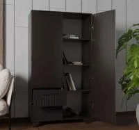 Стеллаж Копенгаген без стекла венге/черный матовый Стеллаж Копенгаген без стекла венге/черный матовый