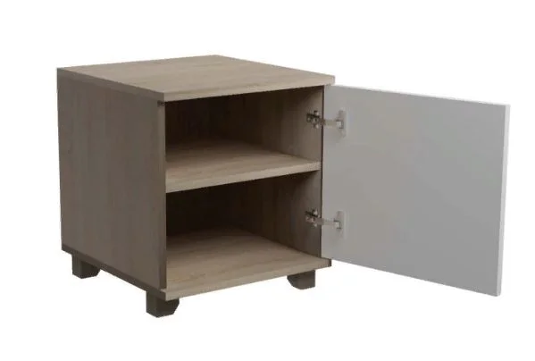 Тумба прикроватная со створкой Копенгаген дуб сонома/белый матовый Тумба прикроватная со створкой Копенгаген дуб сонома/белый матовый