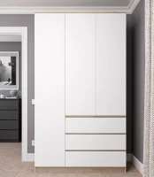 Шкаф трехдверный Мори МШ 1200.1 дуб сонома/белый