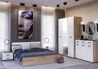 Спальня Ненси дуб крафт золотой/белый глянец Спальня Ненси дуб крафт золотой/белый глянец