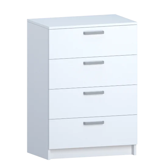 Комод с 4 ящиками 2.070 белый Комод с 4 ящиками 2.070 белый