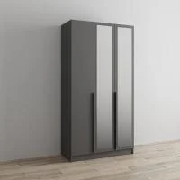 Шкаф Мадрид 1,2 с зеркалом графит серый