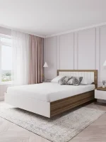 Кровать Роза 140 орех франклин/белый софт тренто Кровать Роза 140 орех франклин/белый софт тренто