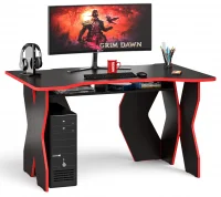 Стол компьютерный СК-5 (1400) венге/кромка красная