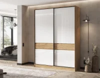 Шкаф-купе Роджина 1800 дуб крафт/белый глянец