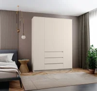 Шкаф для одежды с ящиками Мори МШ 1600 сатин