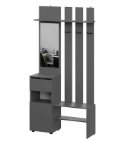 Вешалка с зеркалом Денвер графит серый Вешалка с зеркалом Денвер графит серый